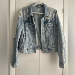 Free People light wash rumors denim jacket